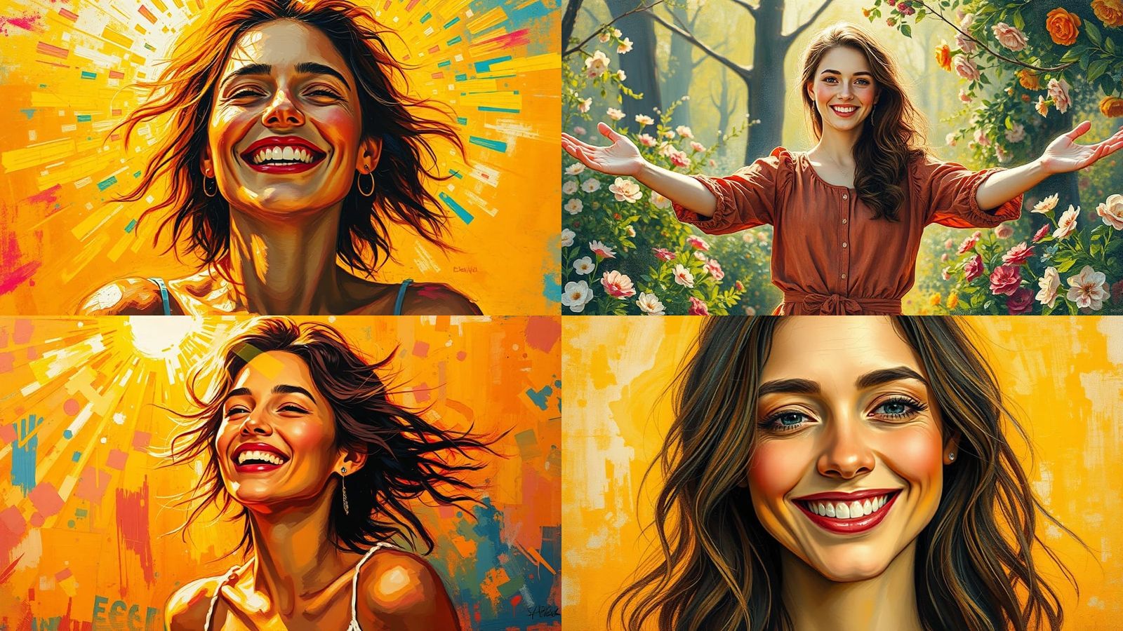 Happy Morning Impression as Impasto Painting