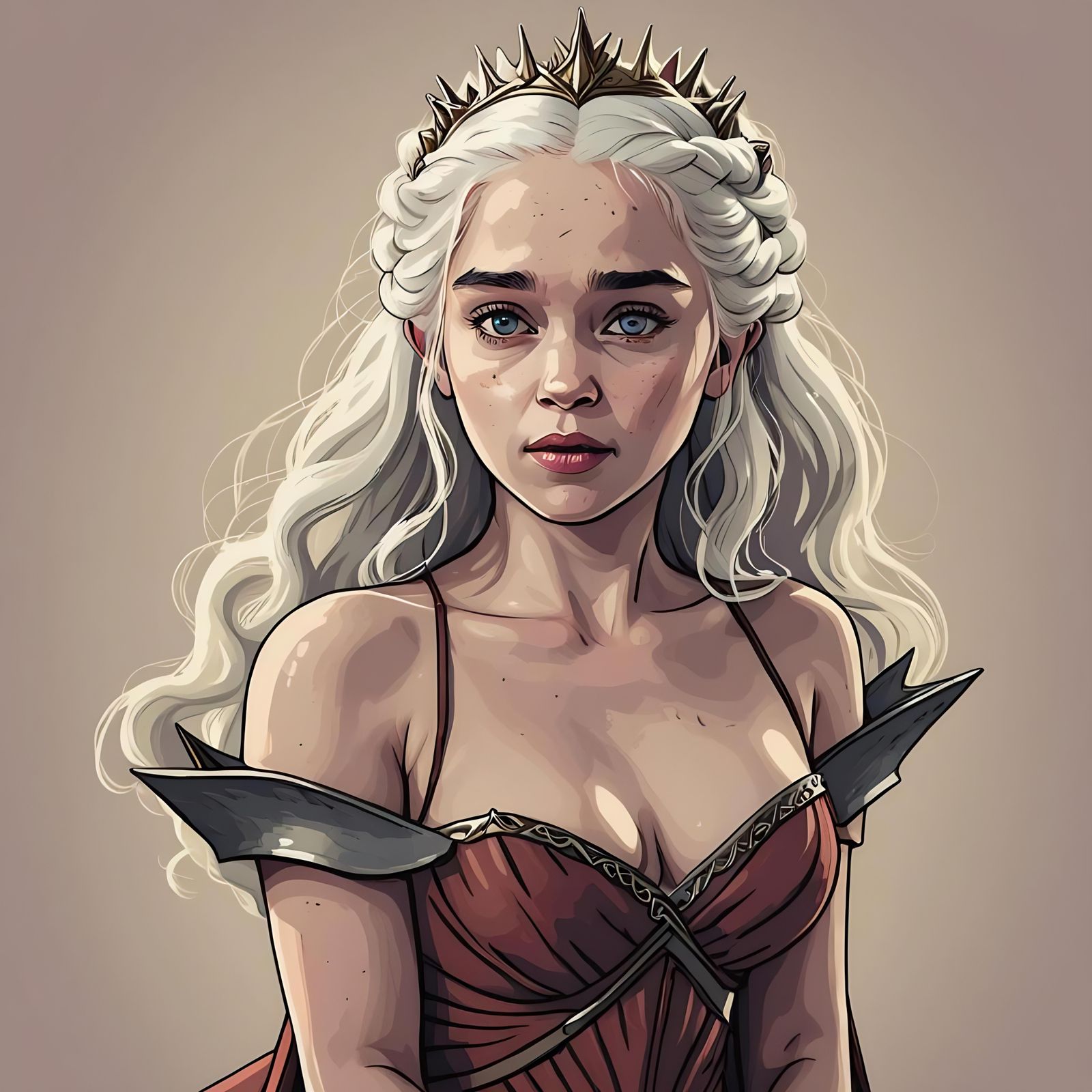 Daenerys Targaryen: Queen of Dragons AI Portrait