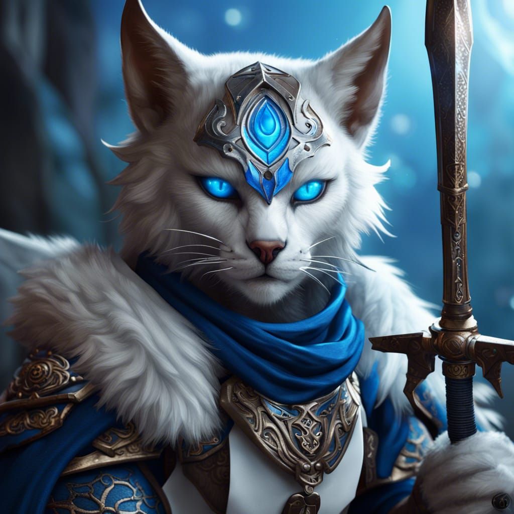 Tabaxi Paladin with Rapier, Fantasy Concept Art