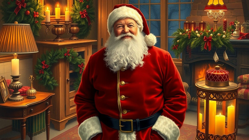 Santa Claus in Hyperdetailed Charcoal Drawing Style