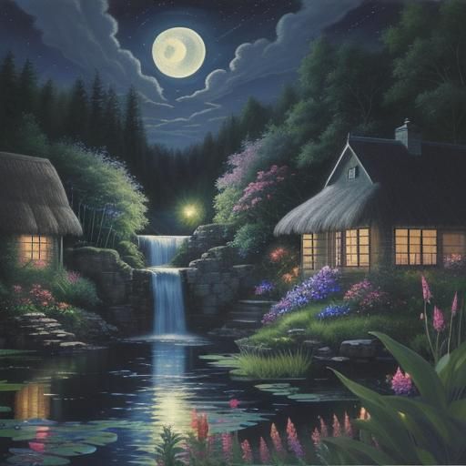 Picturesque Waterfall Cottage in Kincade Style