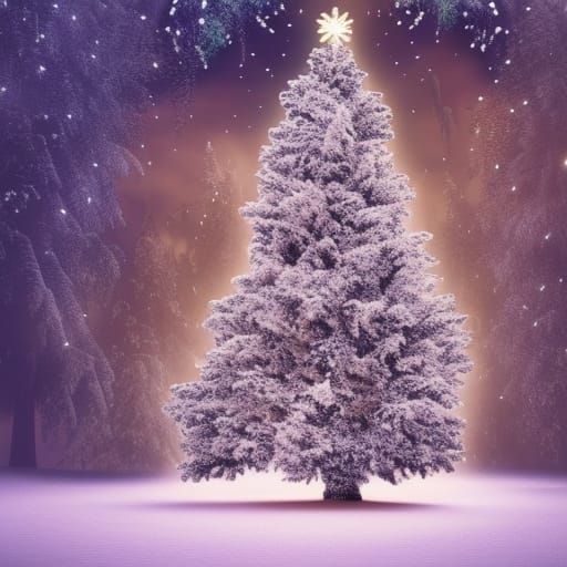 Detailed Christmas Tree in Digital Matte Painting