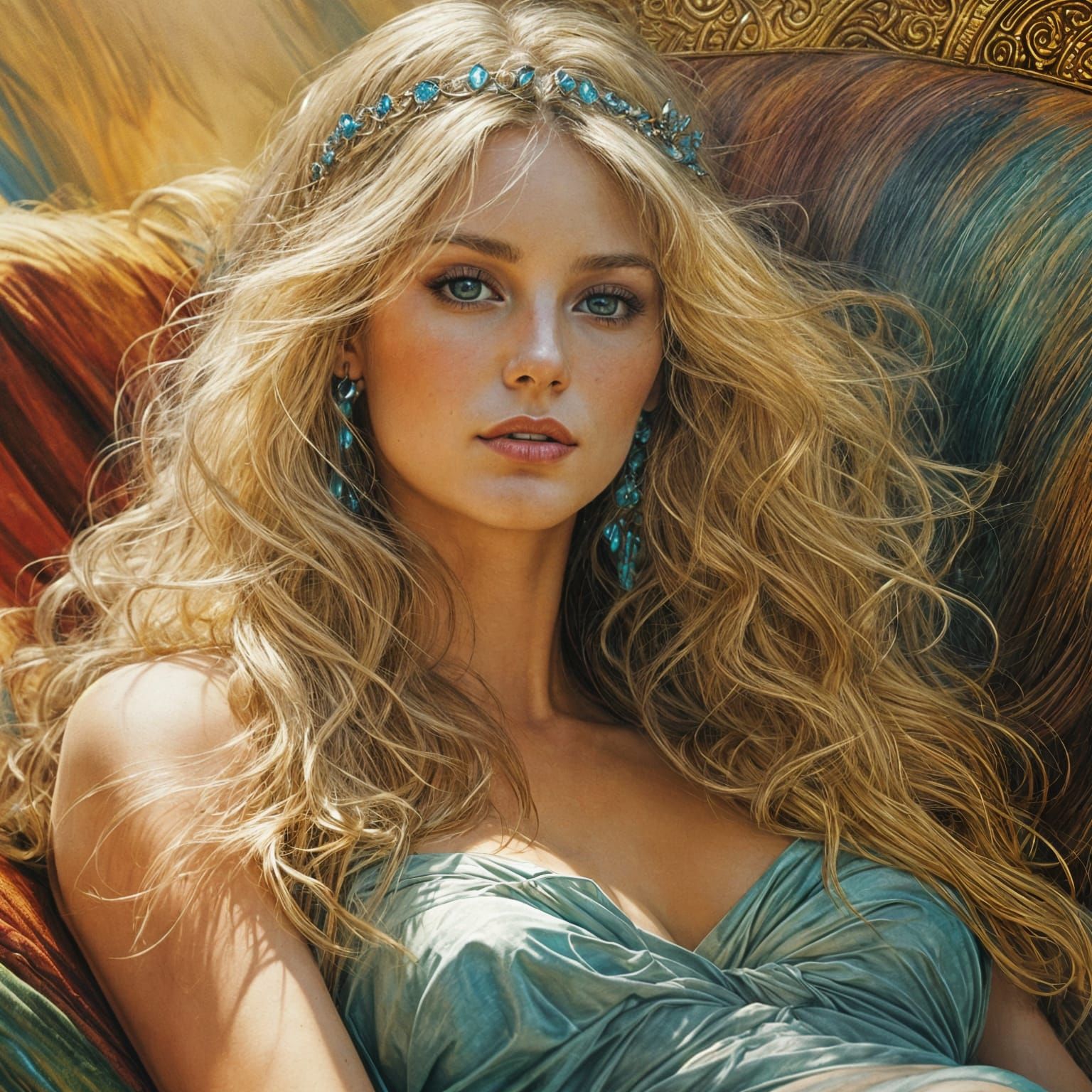 Aphrodite in Modern Chalk Art Style