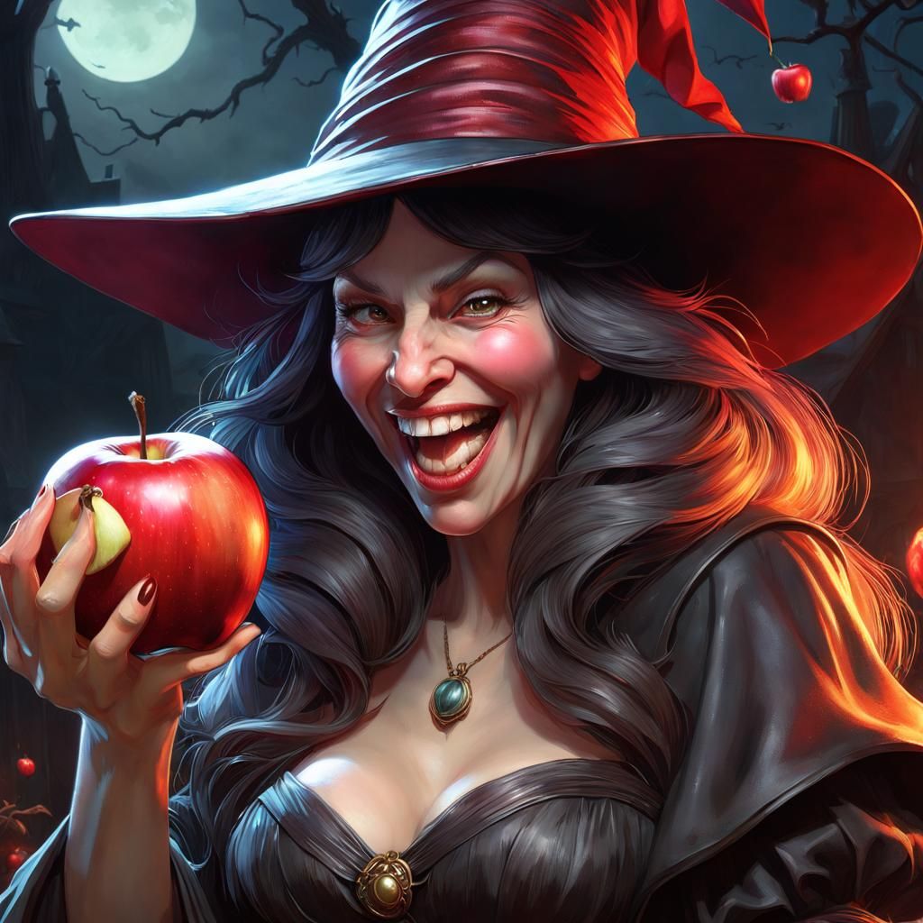 Ugly Witch with Poison Apple, Concept Art