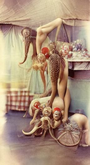 Disturbing 1940s Circus Freak Show Photograph