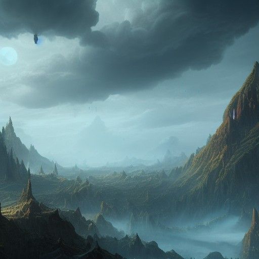 Fantastical Sky Level Concept Art in Deep Color