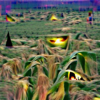 Eerie Cornfield: A Horror Landscape