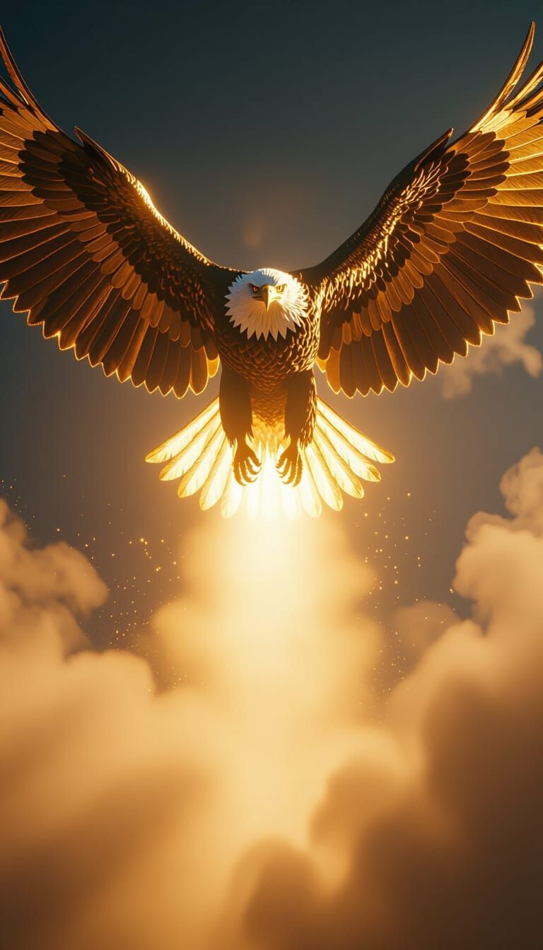 Colossal Golden Eagle Descends in Dramatic Slow-Motion