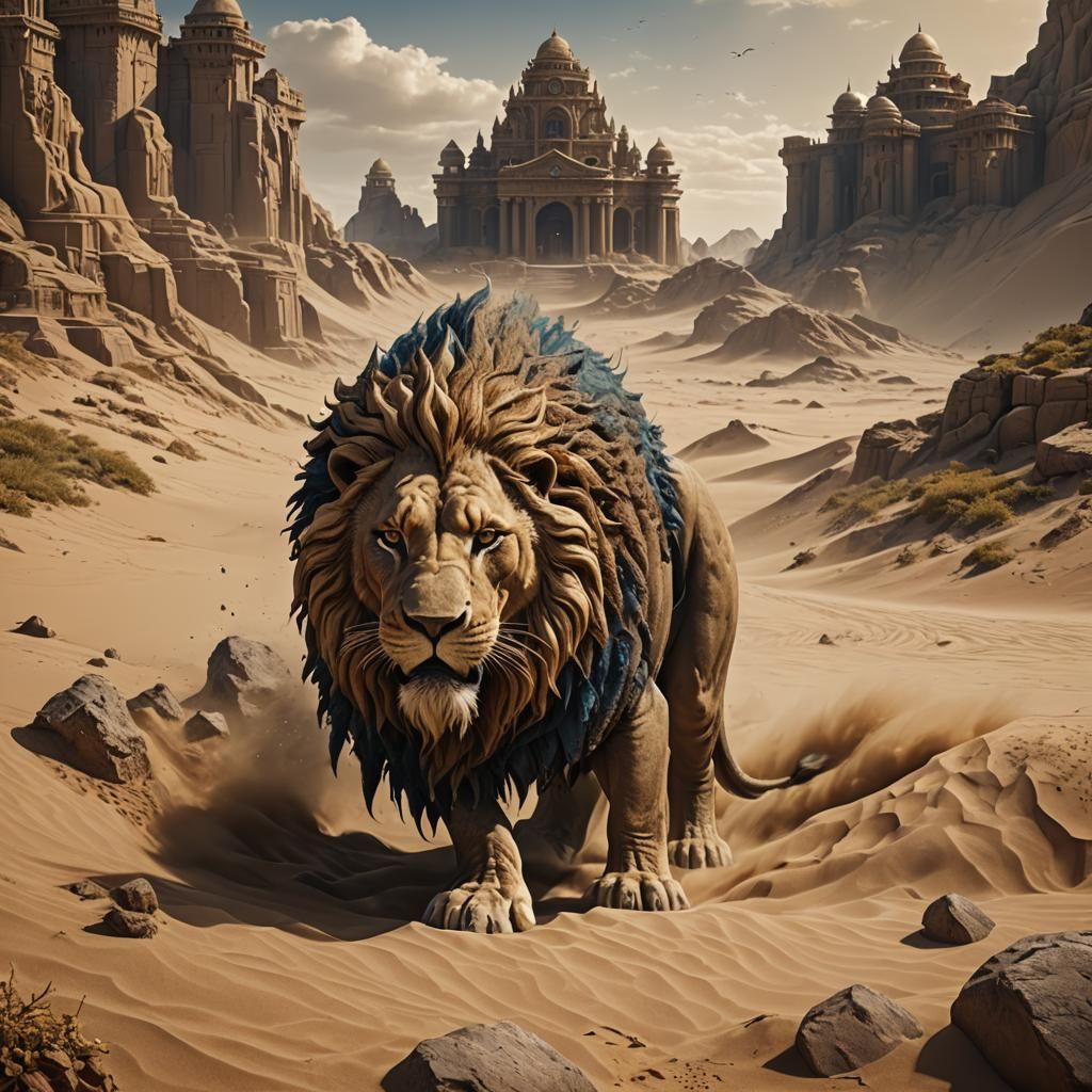 Fantastical Sand Lion Concept Art