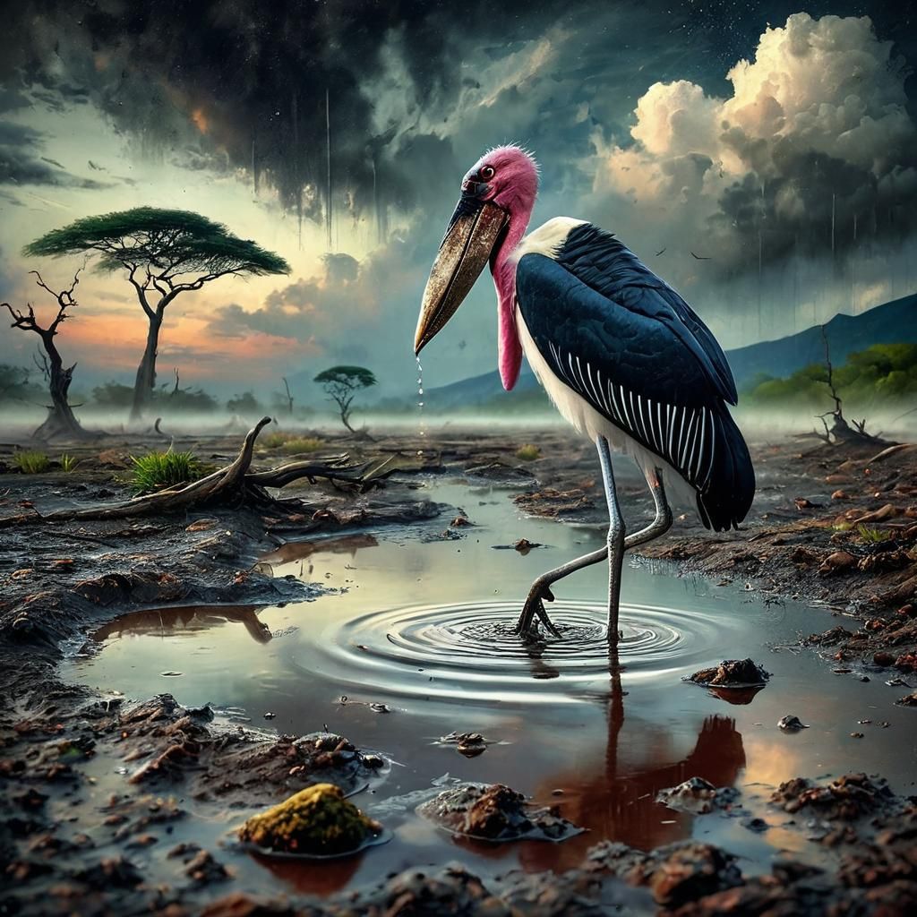 a marabou stork