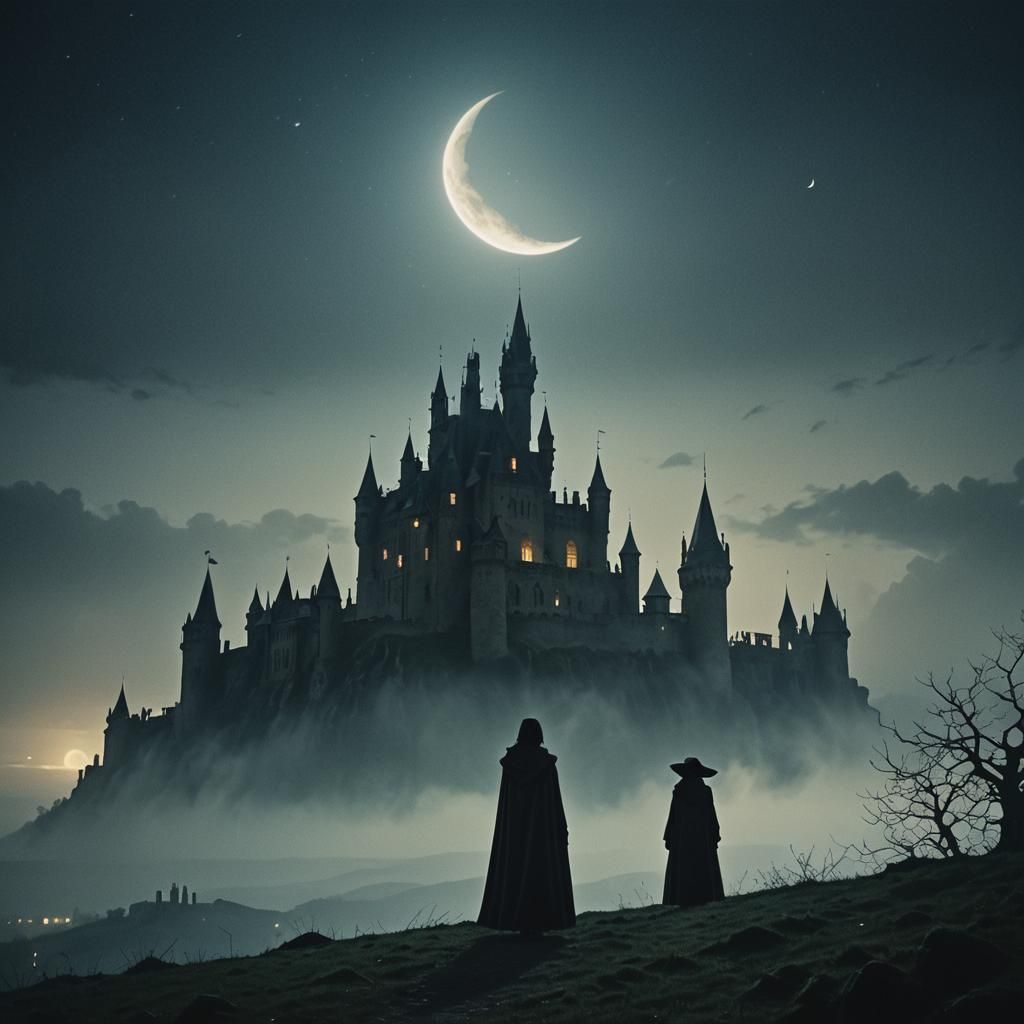 Cinematic Cloaked Woman by Misty Castle