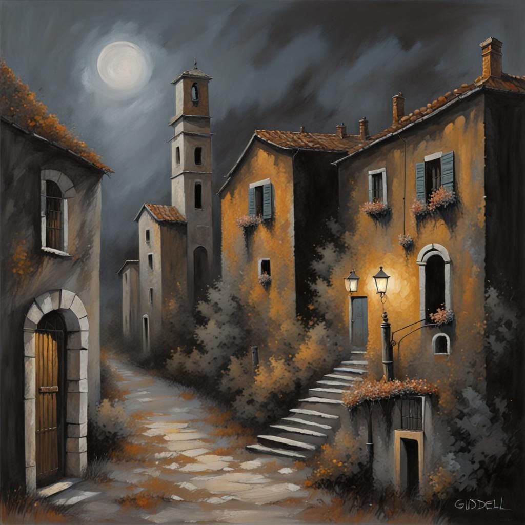 Grimdark Fantasy Art in Dark Gothic Style