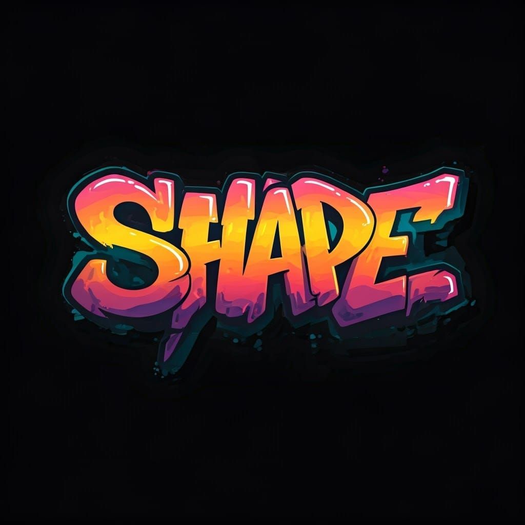 Urban Graffiti in Neon-Lit Futuristic Cityscape