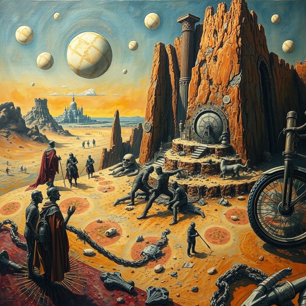 Pre-Apocalyptic Desert City in Heavy Metal Style