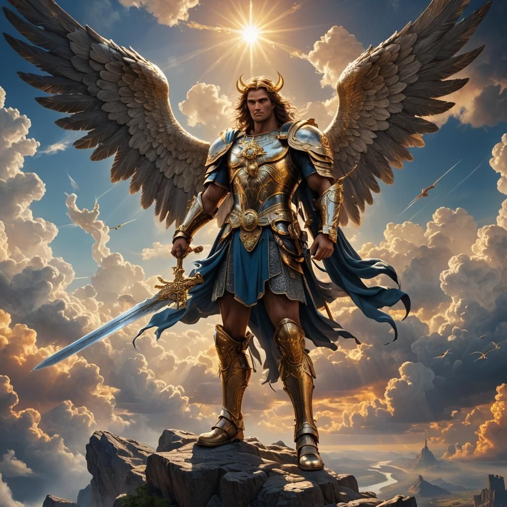 St Michael the Archangel in Heaven: Digital Art