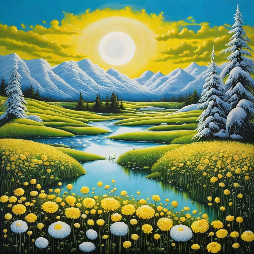 Gothic Winter Landscape in Tim Burton Style