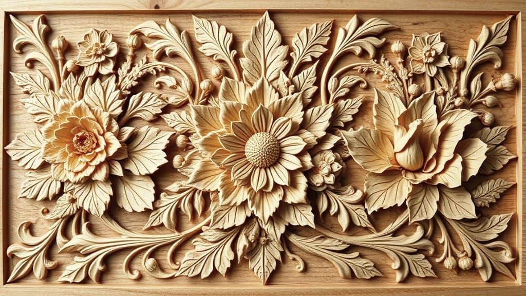 Floral carving