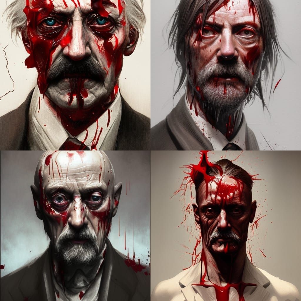 Albert Fish Portrait in Hyperdetailed Style