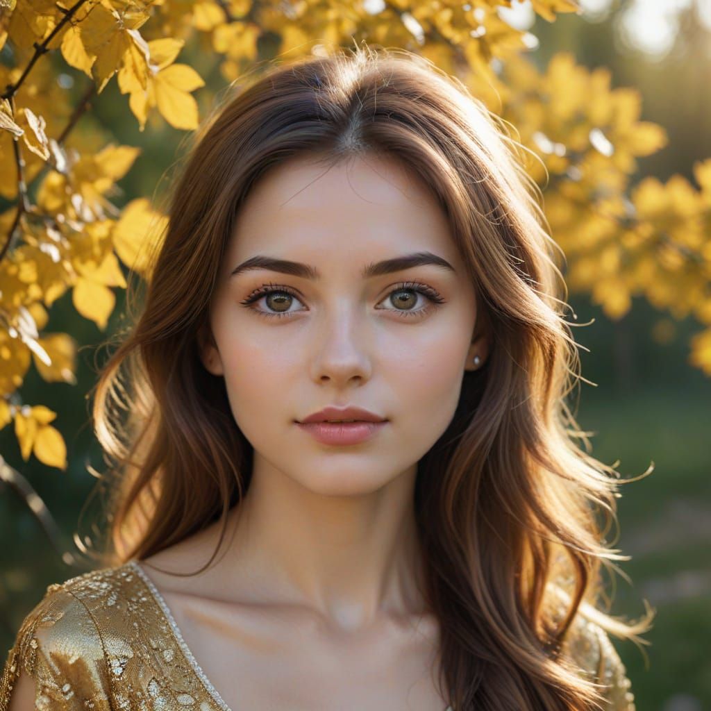 Woman with Blue Rose in City Street Photo