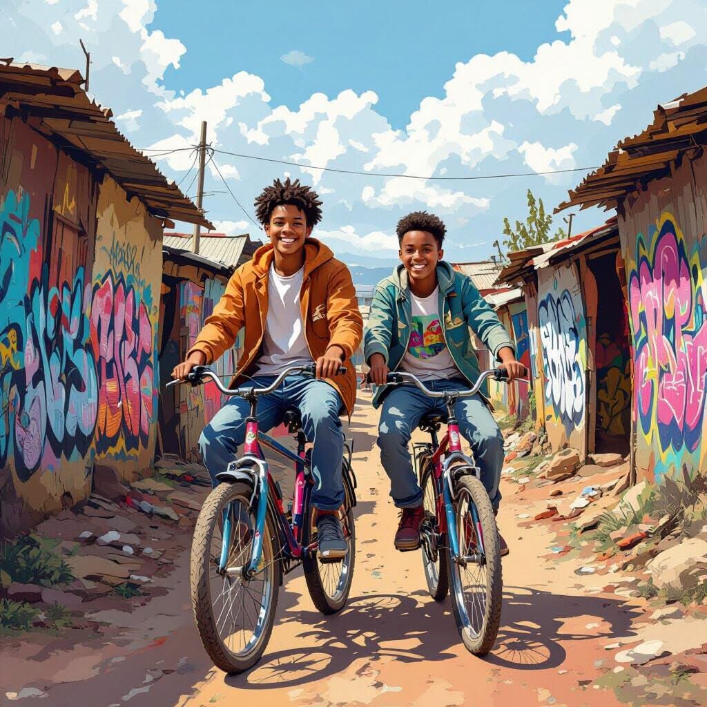 Nairobi Boys Learn to Ride Bike in Vibrant Slums