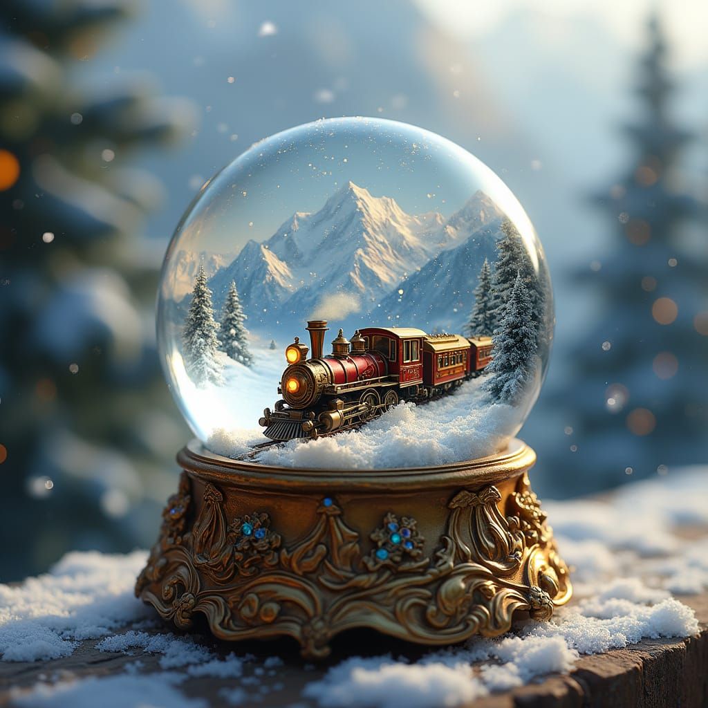 Crystal Snowglobe in the Majestic Alps