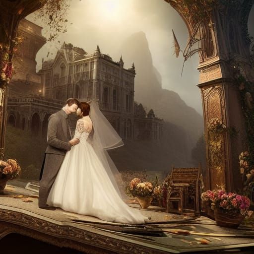 Dramatic Digital Painting of a Broken Marriage