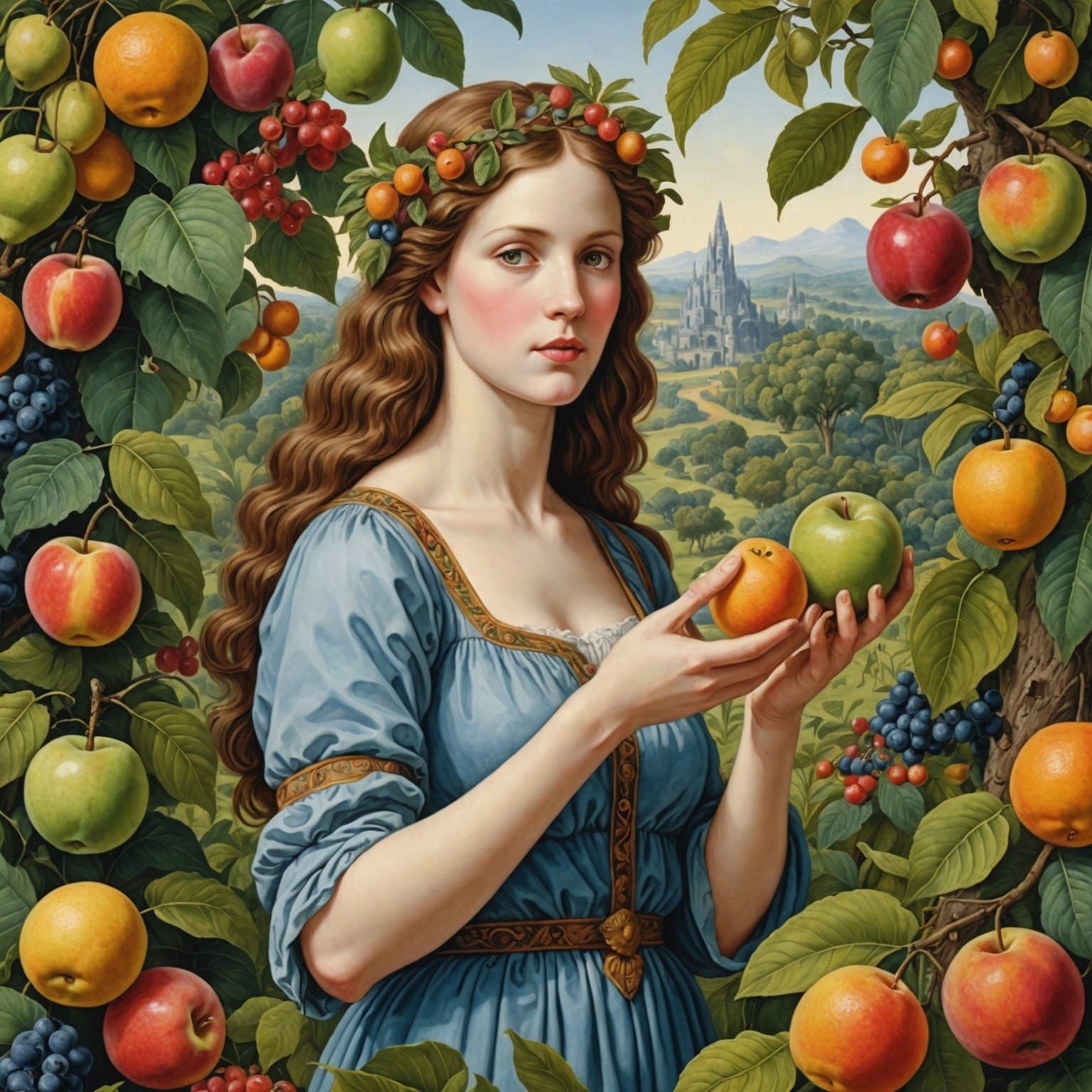 Detailed Eve in the Garden of Eden