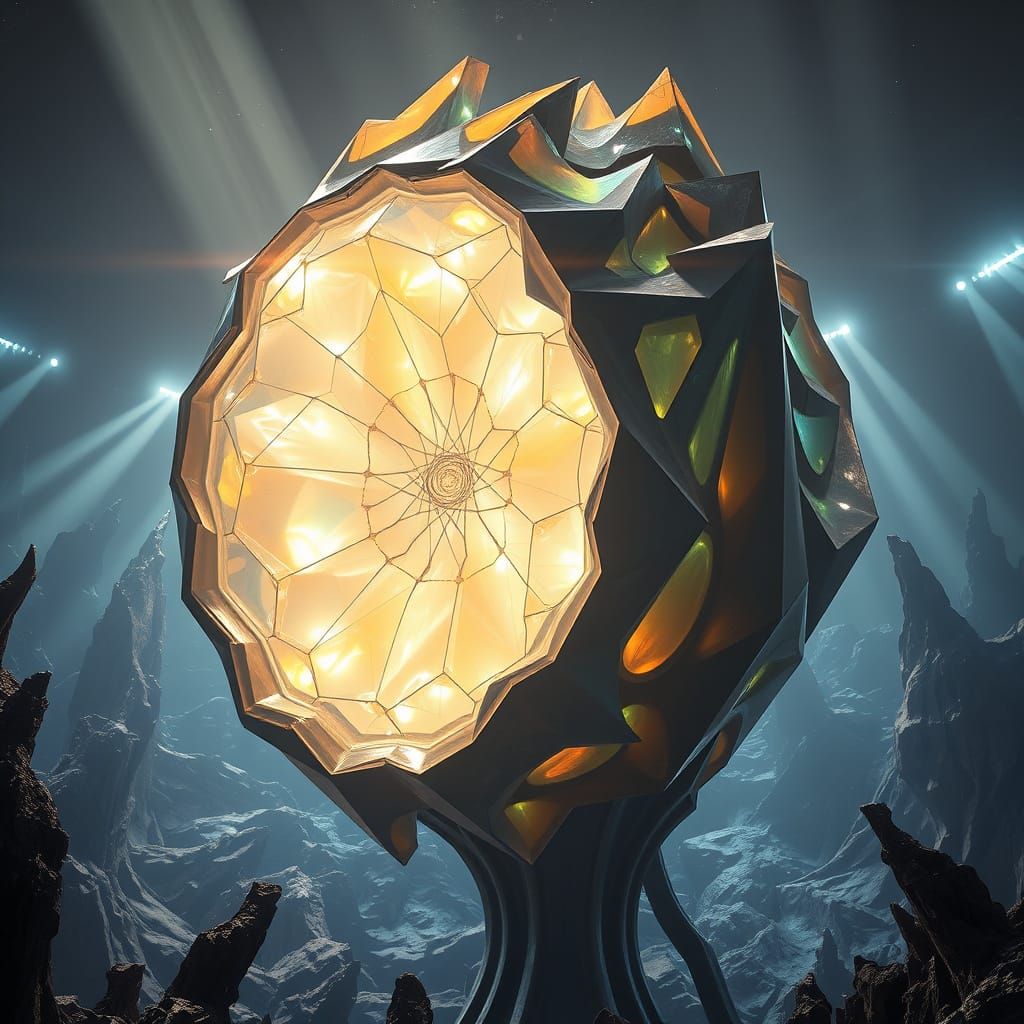 Surreal Cosmic Sculpture Defies Physics with Impossible Geom...