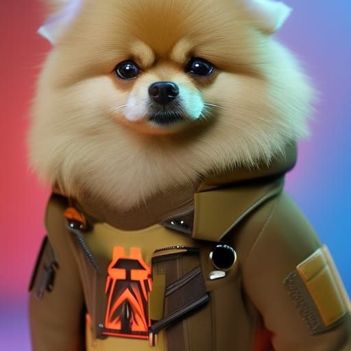 Cyberpunk Pomeranian