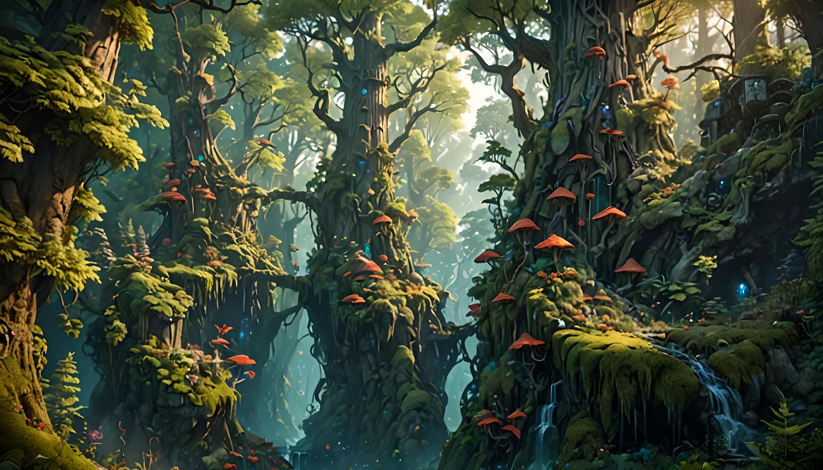 Autumn Forest Wallpaper in Detailed Matte Painting