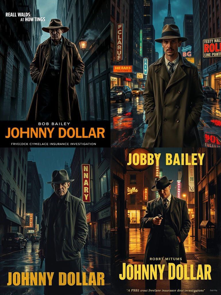 Johnny Dollar Noir Film Poster from 1957