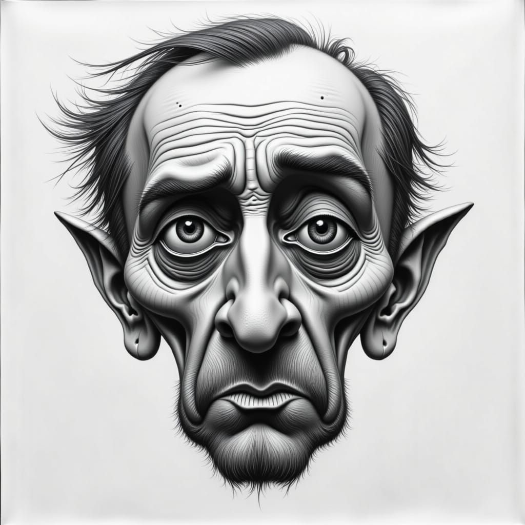 Expressive Graphite Caricature Drawing