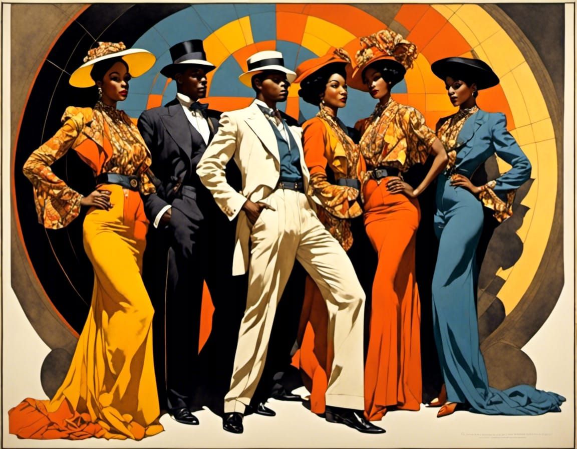 Zoot Suit Fashion in Parrish and Leyendecker Style