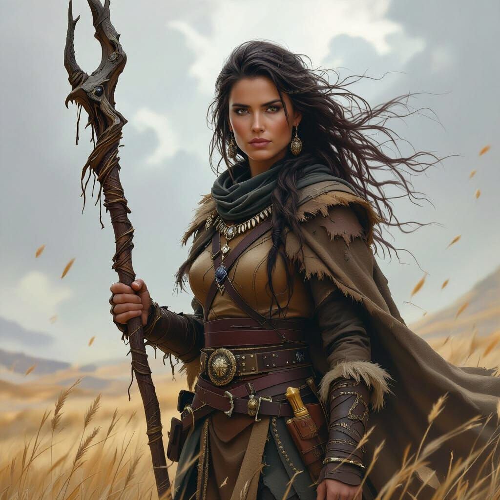 Dara Windstorm: Dark Fantasy Leader Portrait