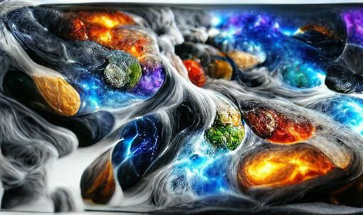 Universe Inside Marble: Cosmic Digital Art