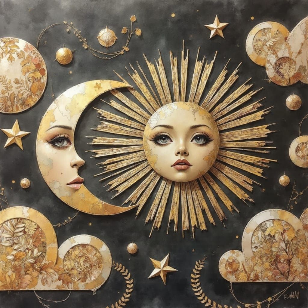 Pop Surrealist Zentangle with Tie Dye Effect