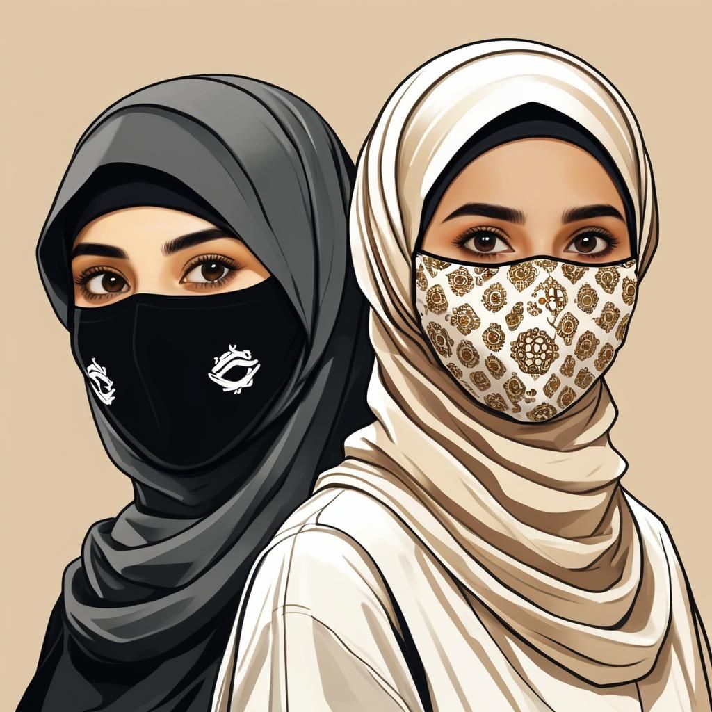 Two Hijabi Women in Cityscape: SCP Foundation Style
