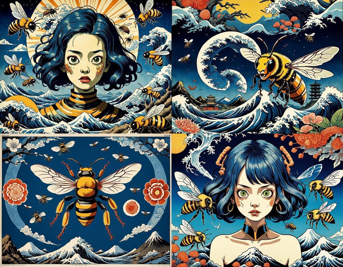 Surreal Disaster in 1970s Poster Style