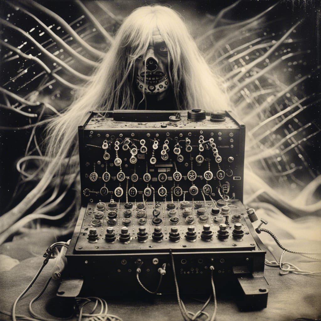 Surreal Enigma Machine Chain Reaction Polaroid