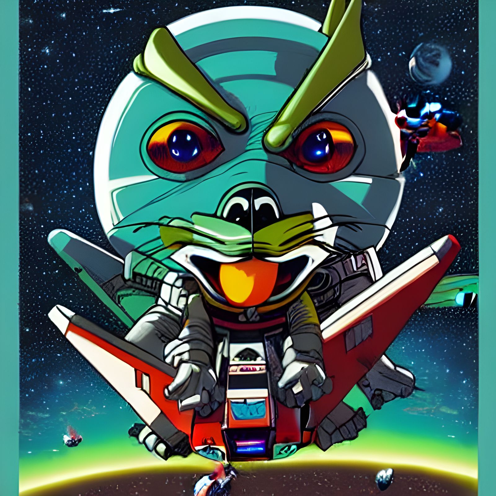Star Fox in Burtonesque Graffiti Style