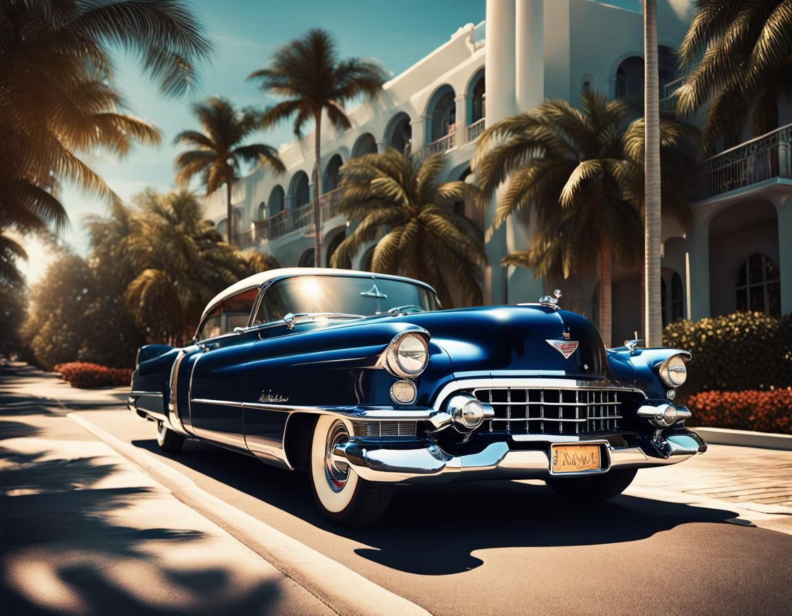 1954 Cadillac Shimmers in Art Deco Miami
