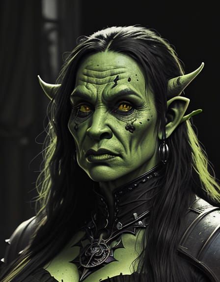 Gothic Horror Orc Maiden of Science