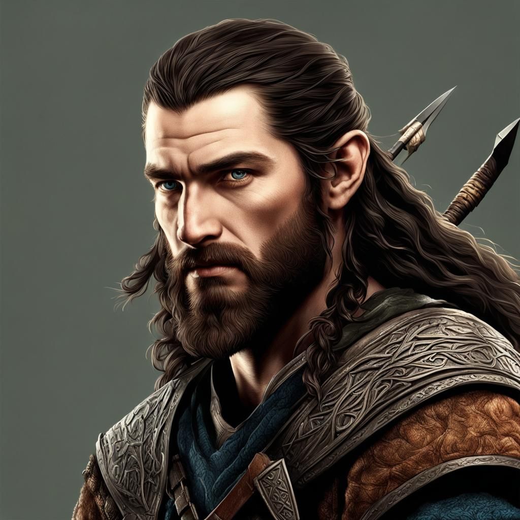 Kili the Hobbit: Hyperrealistic Portrait