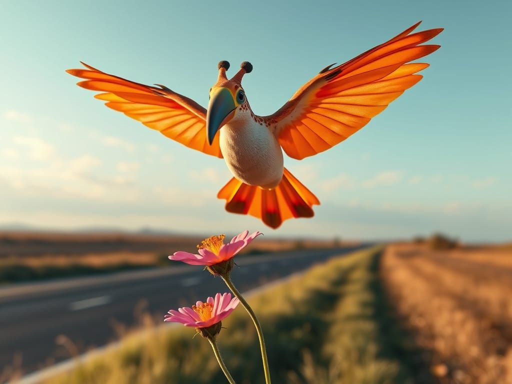 Red-wingged humming toucaffe