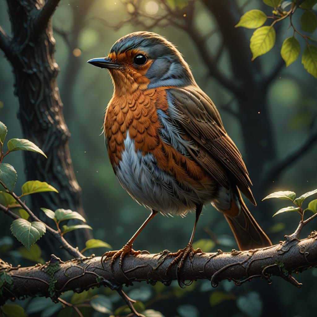 Robin on Branch: Detailed Matte Painting in Unreal Engine