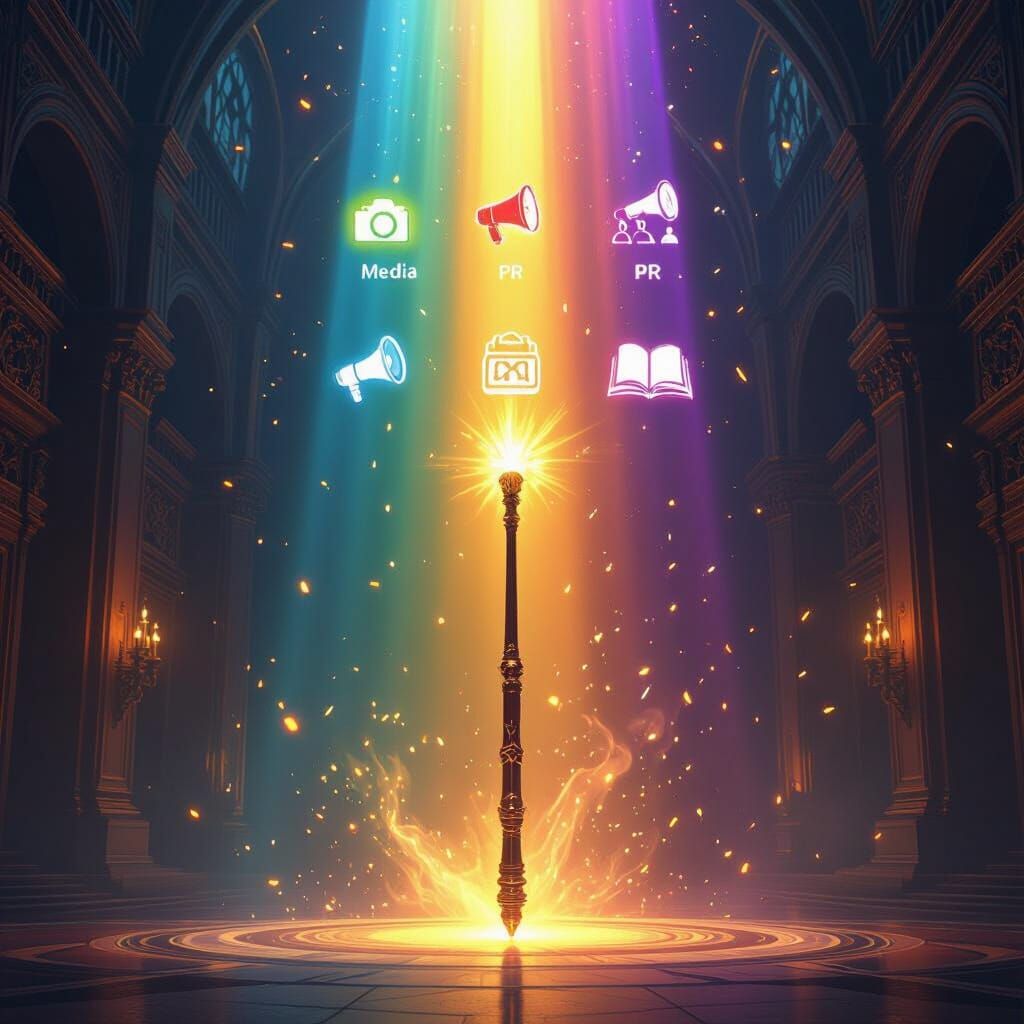 Magical Wand Lights Up a Mystical Hall