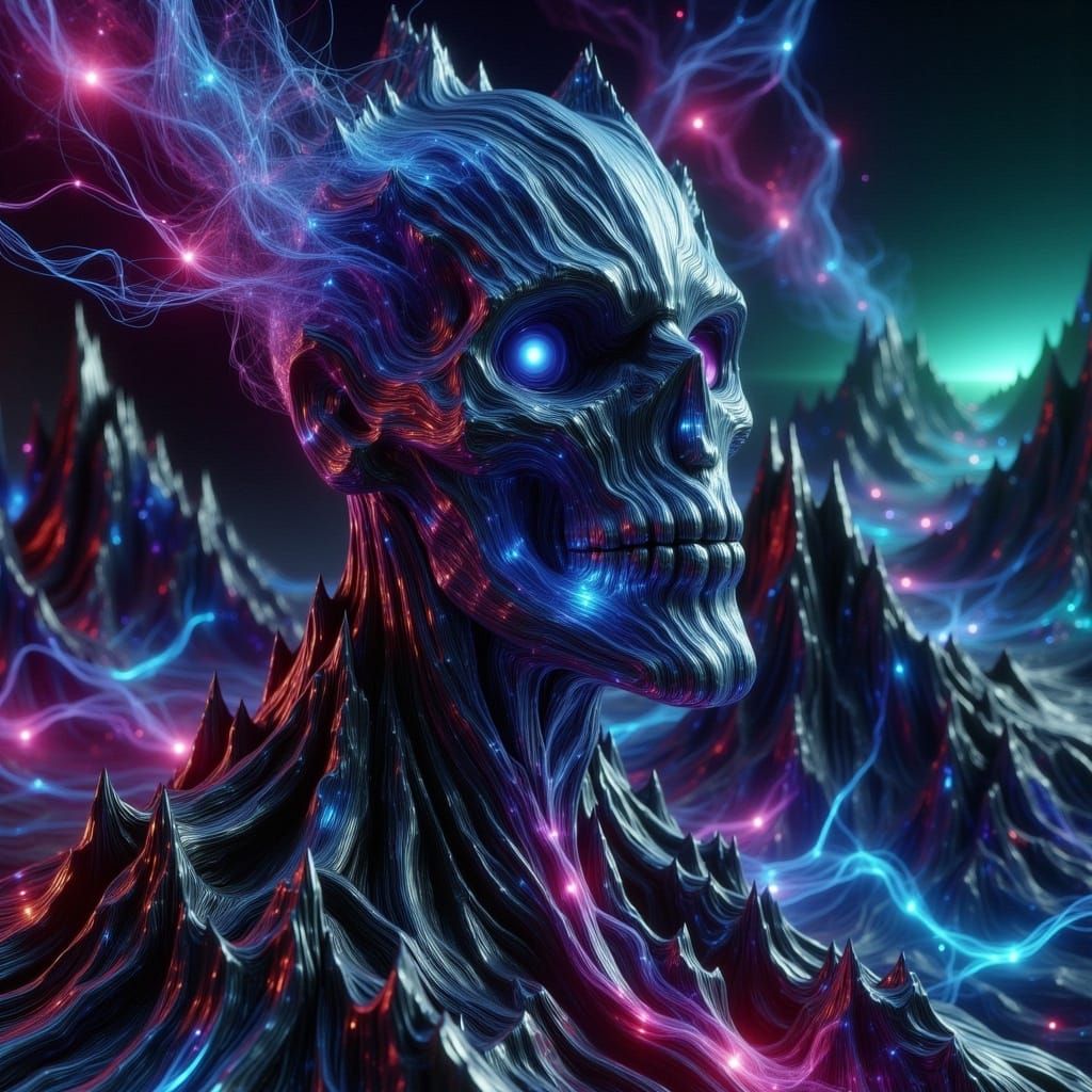 Mysterious Figure Portrait in Dark Fantasy Style