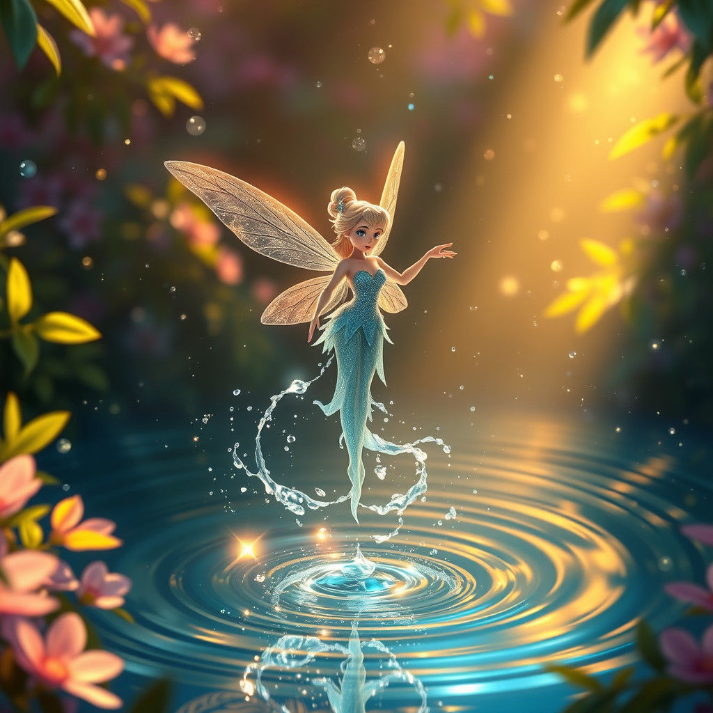 Silvermist's Enchanting Water Circle in Dreamlike Disney Wor...