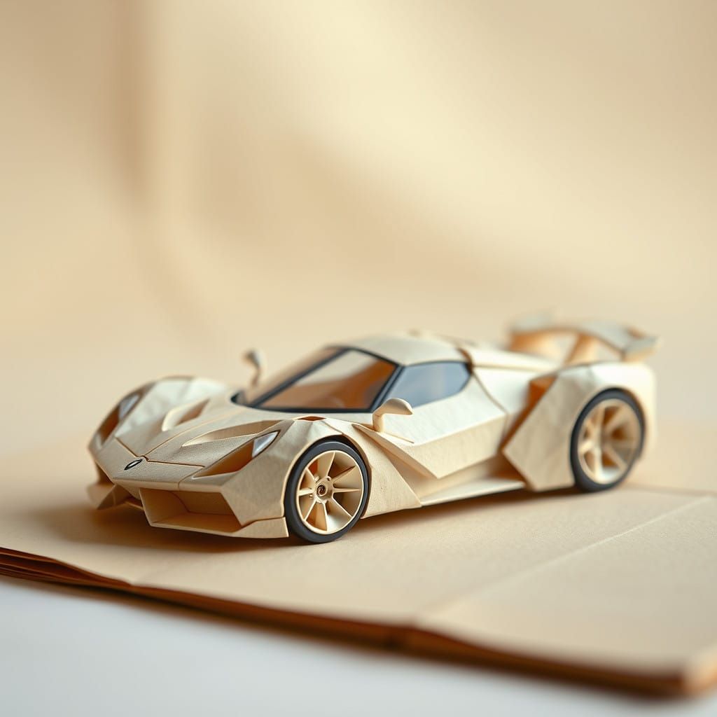 Elegant Origami Pagani Utopia in Soft Focus