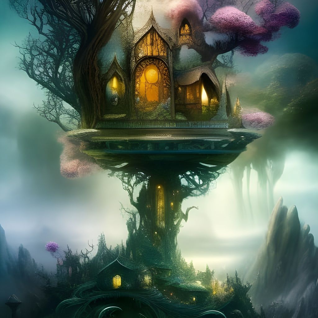 Magic Mushroom City Inside Nature Portal Vortex